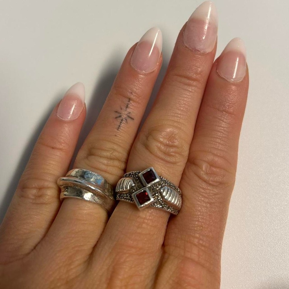 Sterling Silver Garnet Ring